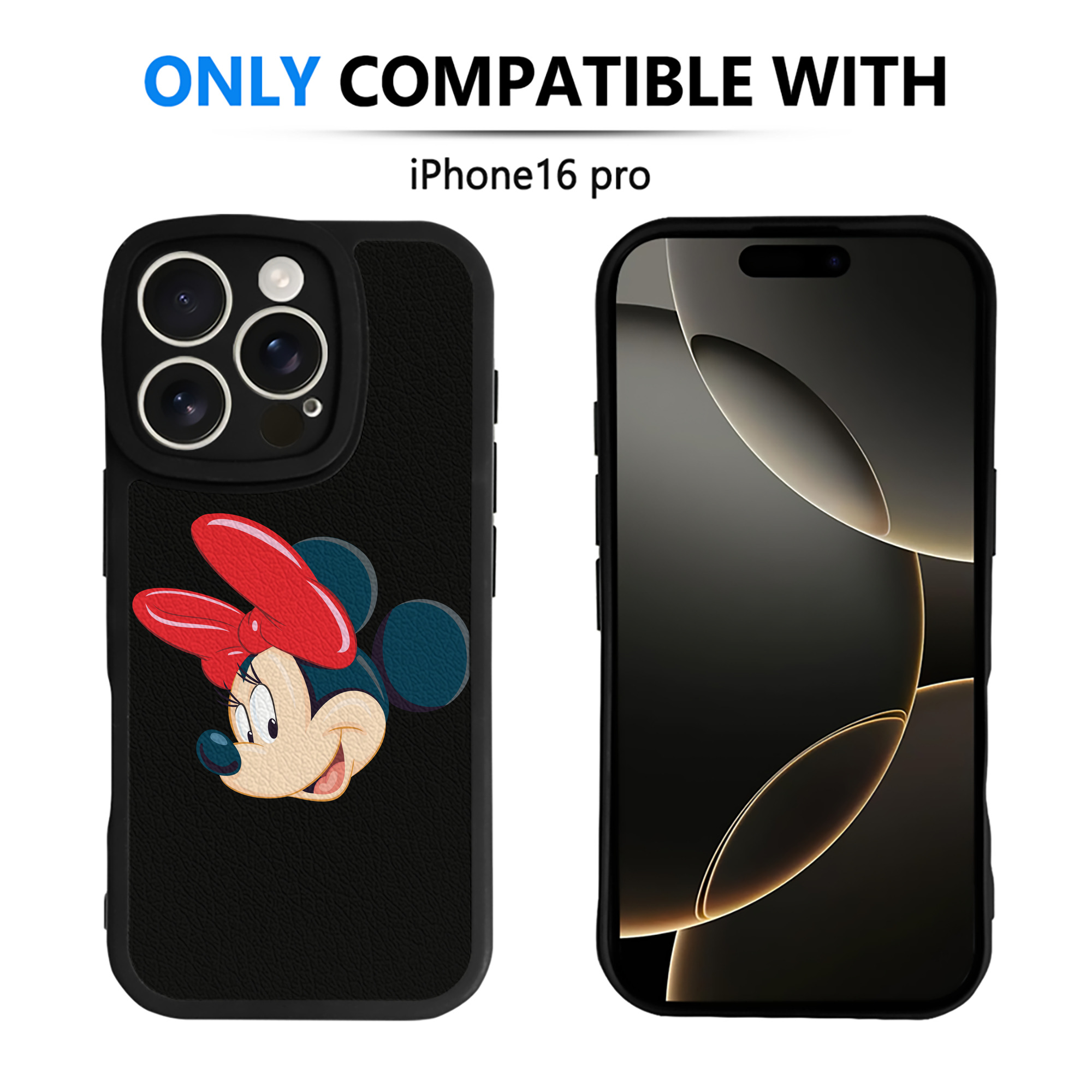 （画像用） ミッキーマウス Mickey Mouse 【iPhone 16シリーズ対応】シリコンスマホケース（レザー調） 材質：シリコン